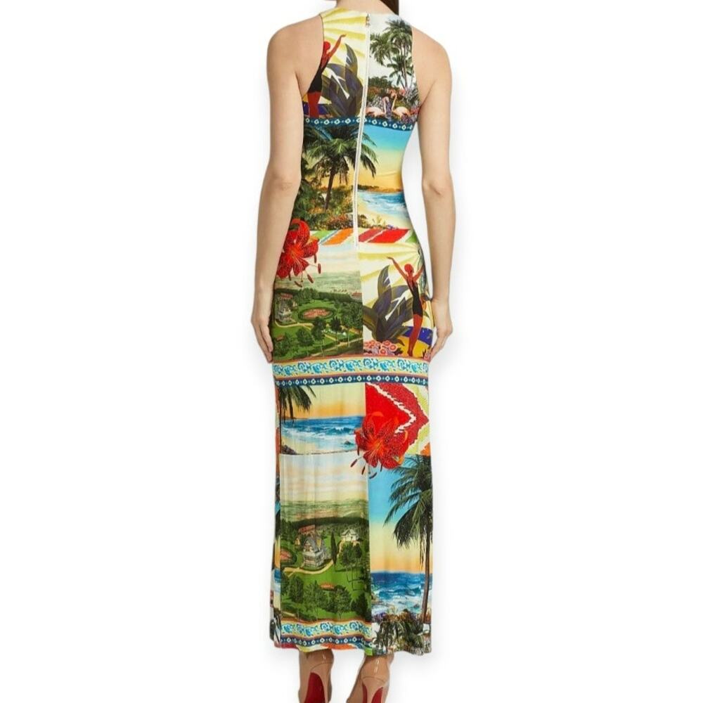 Alice + Olivia Pania Racerback Maxi Dress in Island Dreams‎ Size 6 New With Tags - Picture 3 of 9